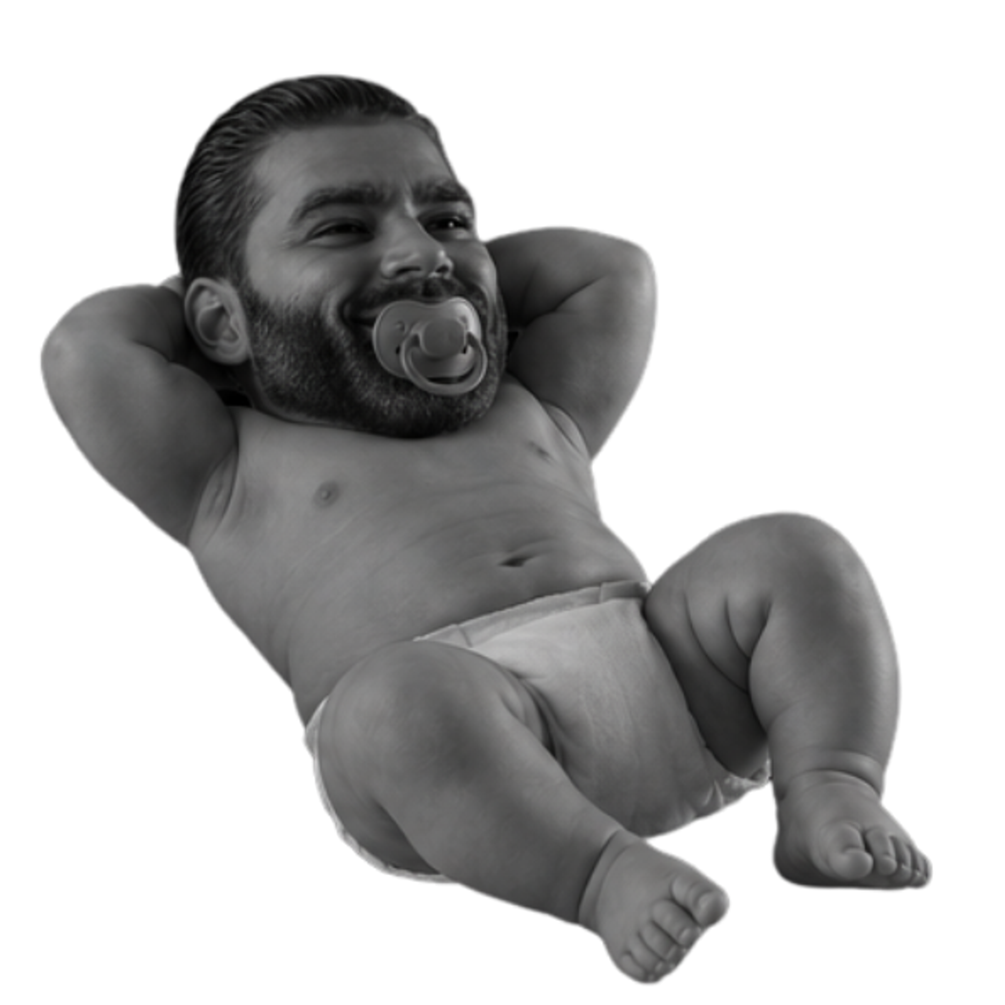 Baby Giga Chad footer mascot